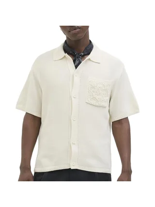 Chemise en Maille Écru Homme Jack & Jones Summer Pocket 1