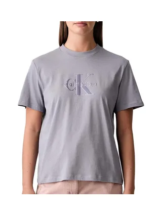 T-Shirt Gris Femme Calvin Klein Jeans Classic Seasonal 1