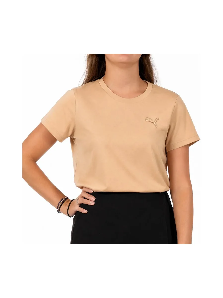 T-Shirt Beige Femme Puma Mif Embroidery 2