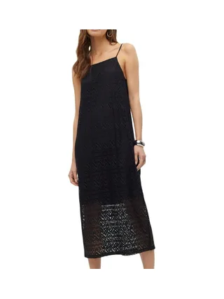 Robe Noire Femme Vero Moda Singlet Calf 1