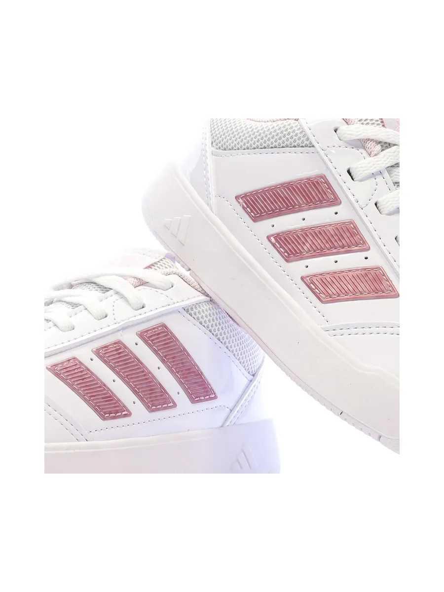 Baskets Blanc/Rose Enfant Adidas Tensaur 8