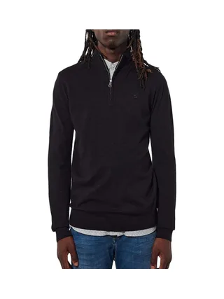 Pull 1/2 Zip Noir Homme Kaporal VADA 1