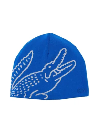 Bonnet Bleu Homme Lacoste Broderie 1