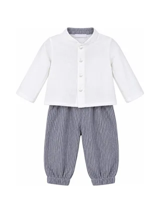 Ensemble Blanc/Gris Bébé Bébé P'tit Mome Paolo 1