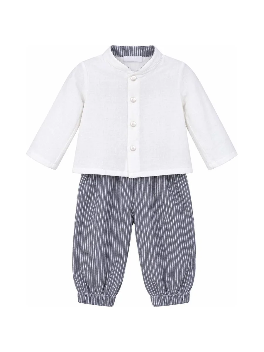 Ensemble Blanc/Gris Bébé Bébé P'tit Mome Paolo 2