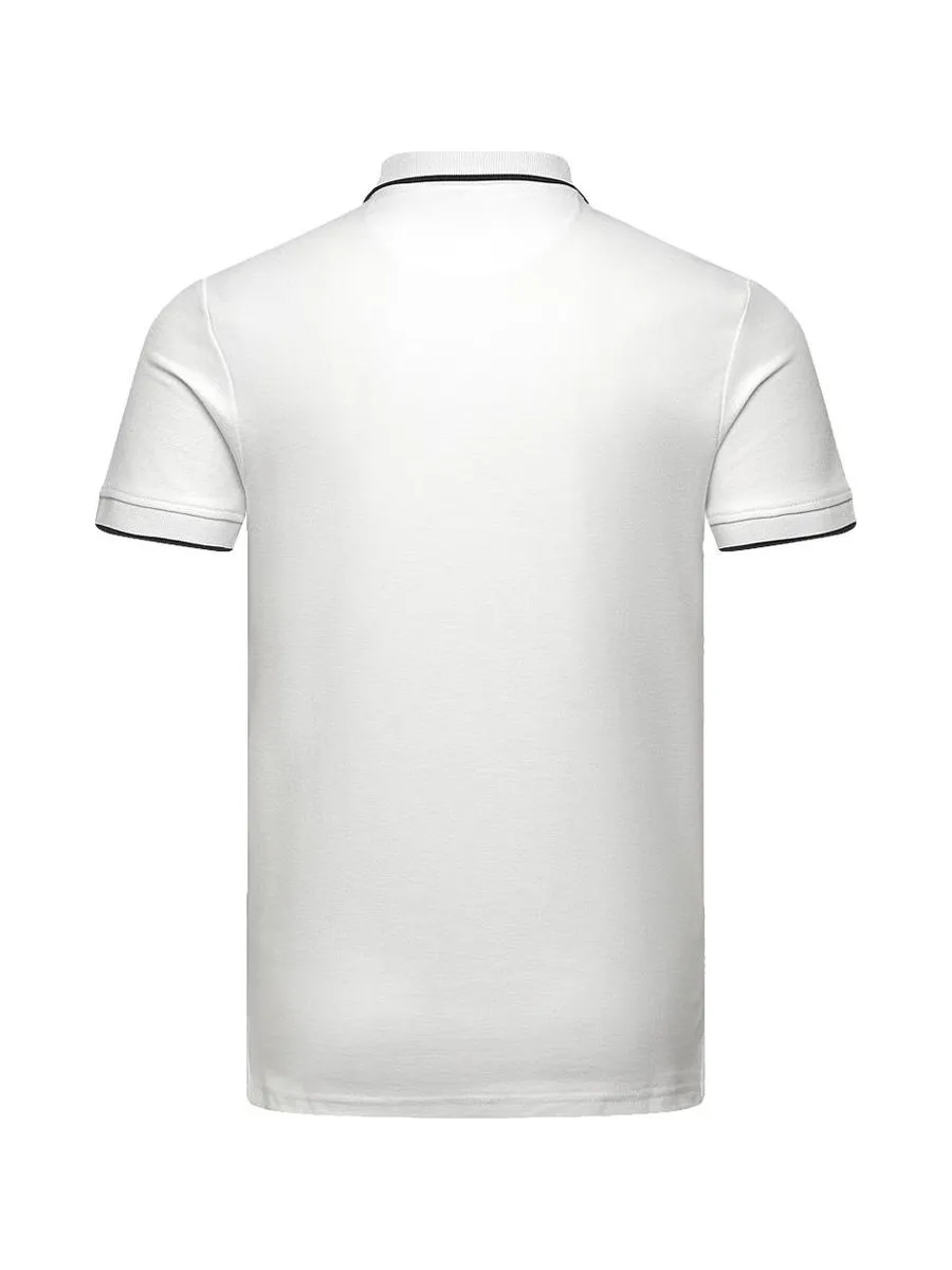 Polo Blanc Homme OMPOMC_C910 3