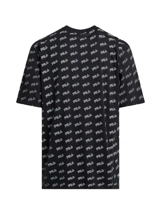 T-shirt Noir Homme Fila Flat Print 2