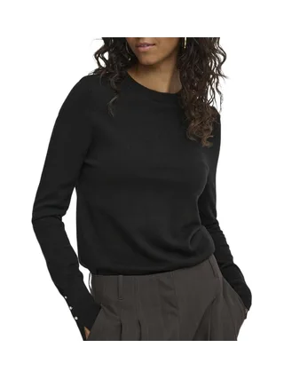 Pull Noir Femme JDY Button 1