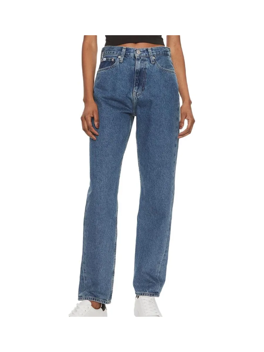 Jean Straight Fit Bleu Femme Calvin Klein Authentic 2