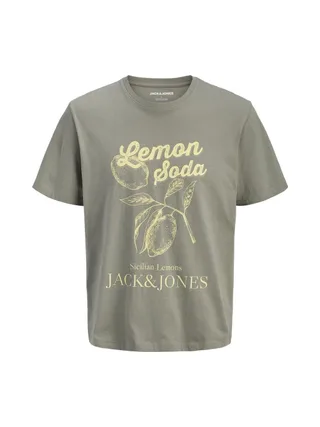 T-Shirt Vert/Jaune Homme Jack & Jones Arri 1