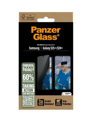 PanzerGlass ® 2-Way Privacy Screen Protector Samsung Galaxy S25+ | S24+ | Ultra-Wide Fit 3