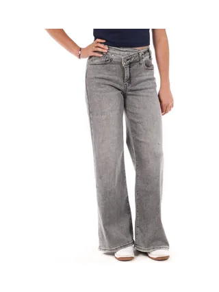 Jean Droit Gris Moyen Femme Monday Premium 1930A 1