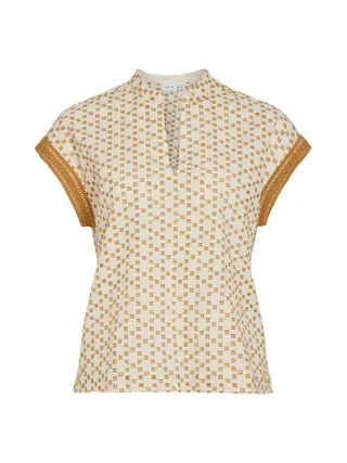 T-Shirt Beige/Jaune Femme Vila Visumira 1
