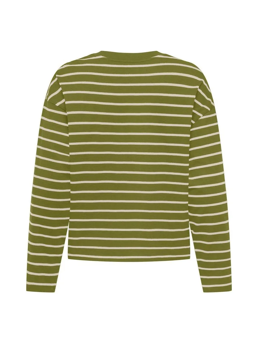 T-Shirt Manches Longues Vert Femme Only Happy 3