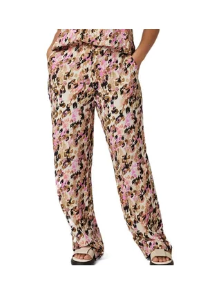 Pantalon Beige à Motifs Femme Vero Moda Curve Easy Hw Wide 1