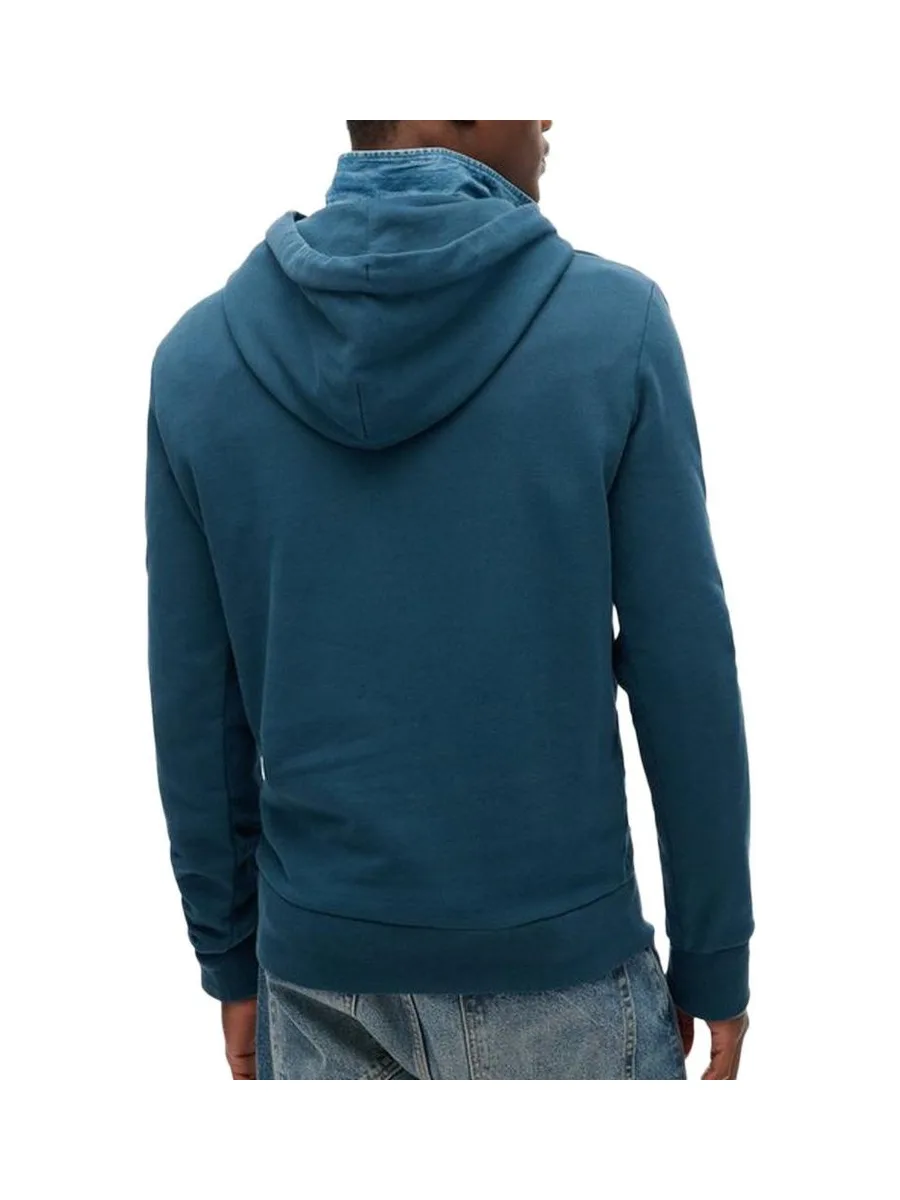 Sweat à Capuche Bleu Homme Superdry Plain Hood 3