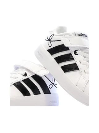 Baskets Blanche/Noir Fille Adidas Grand Court 3.0 Girls 7