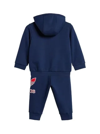 Survêtement Marine/Rouge Garçon Adidas Hoodie 2