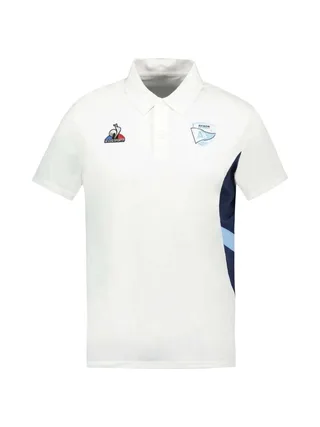 Aviron Bayonnais Polo Blanc Homme Le Coq Sportif New Optica 1