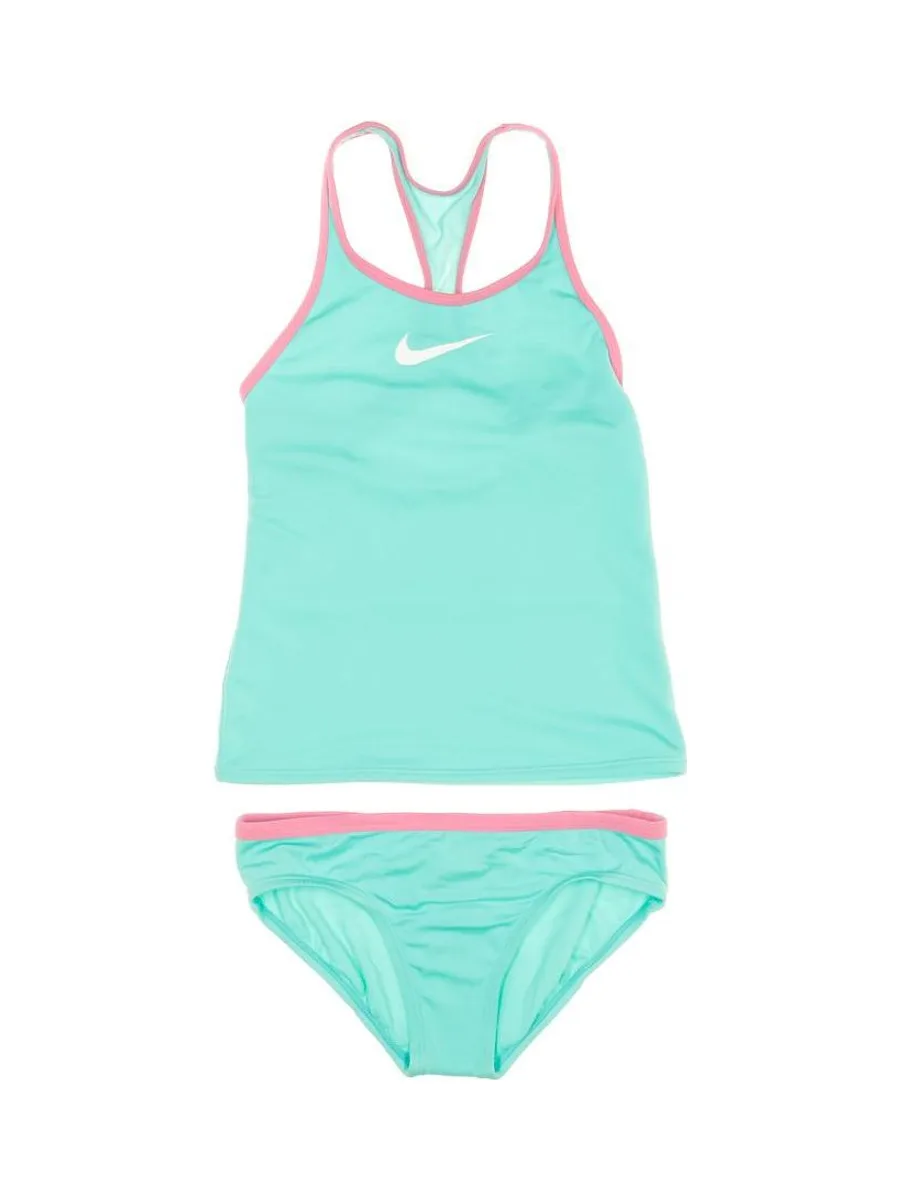 Maillot de bain 2 pièces Turquoises/Rose Fille Nike Racerback 1