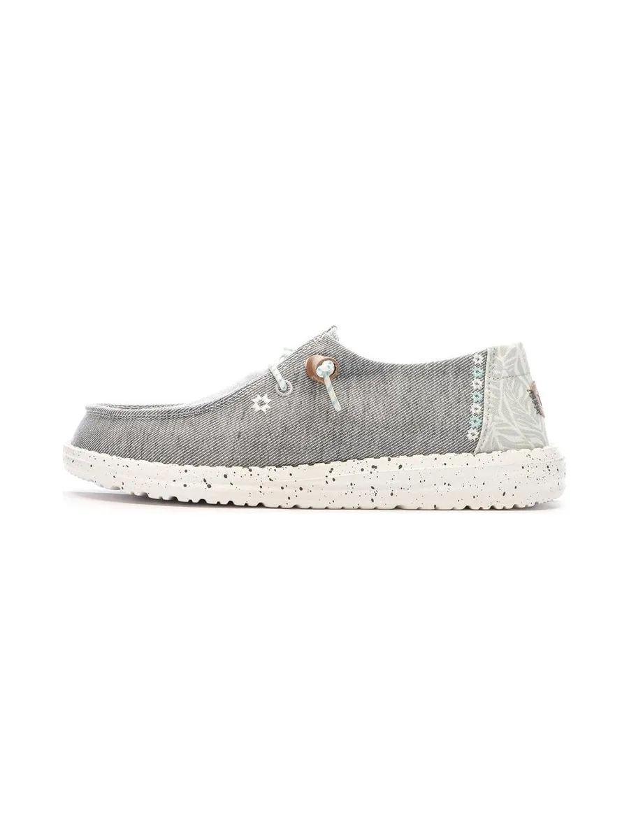 Chaussures Grise Chiné Femme Hey Dude Wendy Heathered Slub 1
