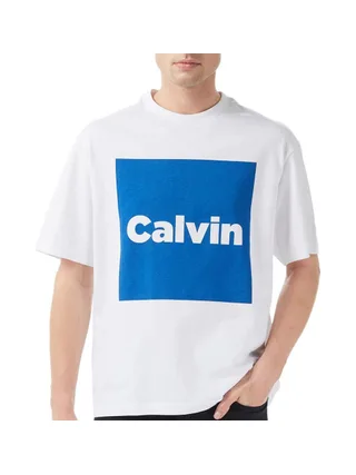T-Shirt Blanc/Bleu Homme Calvin Klein Jeans LV04RD813G 1