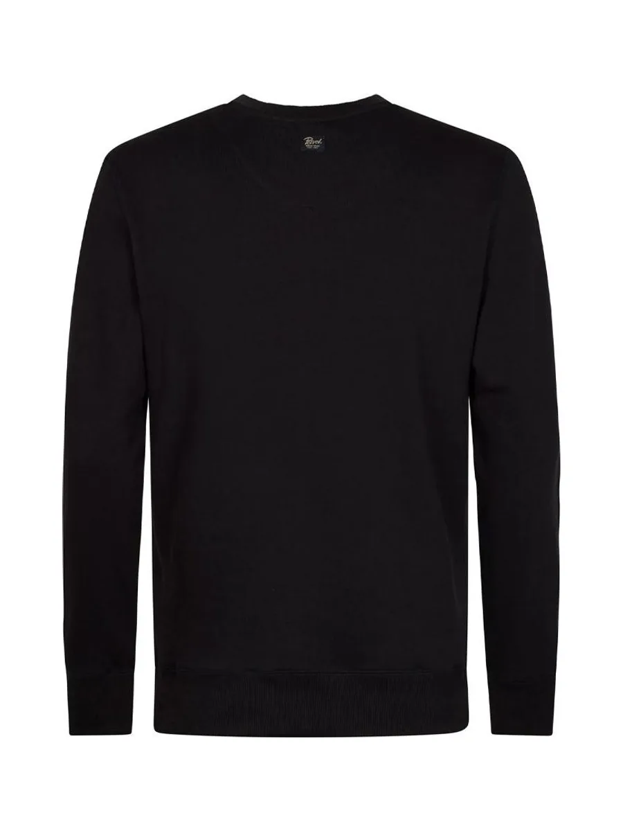 Sweat Noir/Taupe Homme Petrol Industries Neck 2