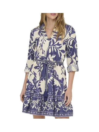 Robe Beige/Bleu Femme JDY Yanna 7/8 1