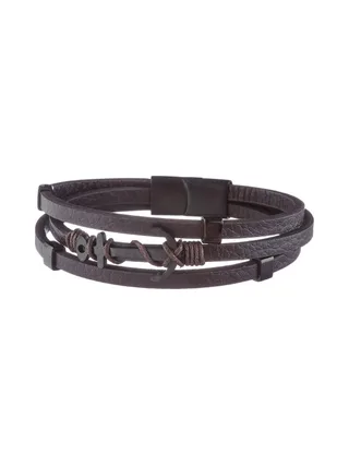 Bracelet Noir Geographical Norway Ancre 1