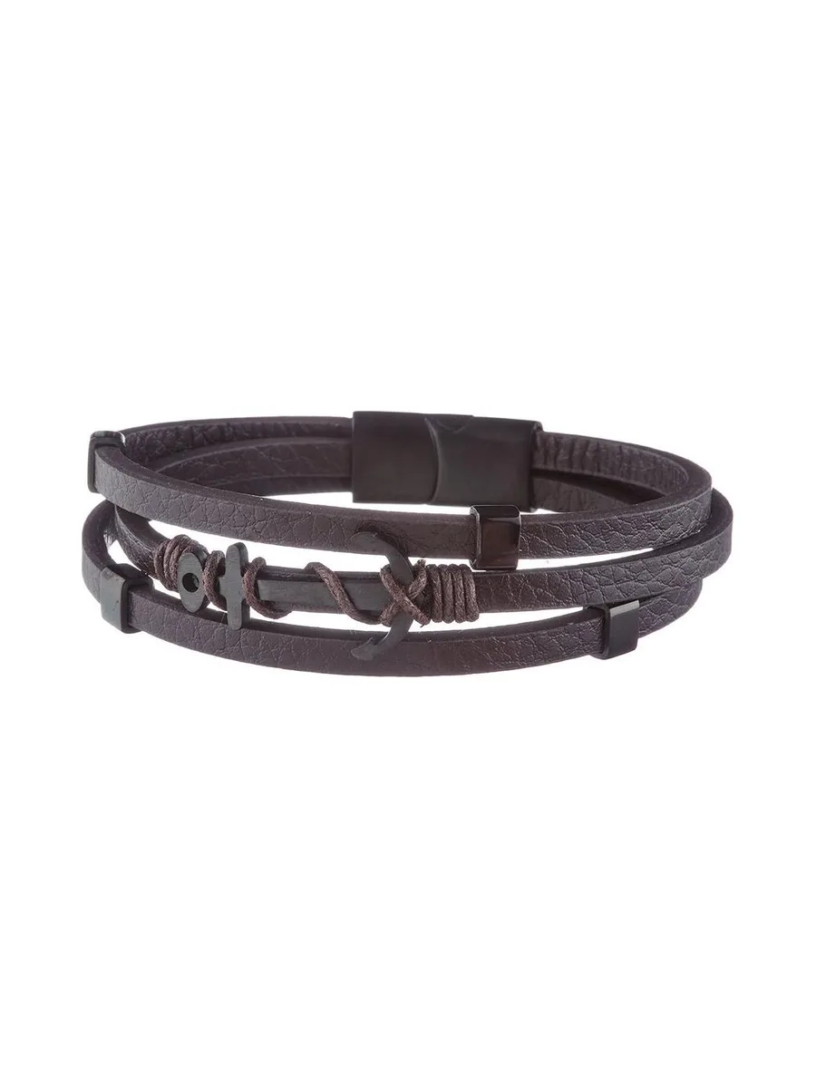 Bracelet Noir Geographical Norway Ancre 2