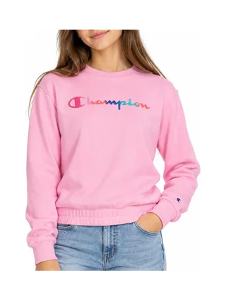 Sweat Rose Fille Champion Crew 1