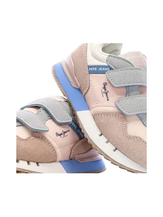 Baskets Rose/Bleu Fille Pepe jeans London Band 6