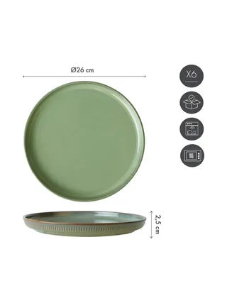 Assiette Ø26cm - 6 pièces - collection REED - Forest 4