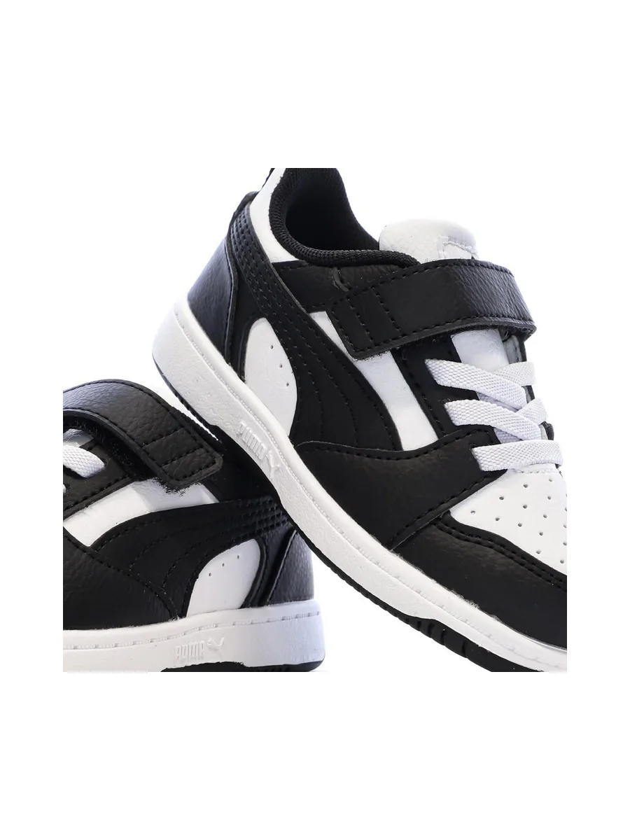 Baskets Noires/Blanches Garçon Puma Rebounds 8