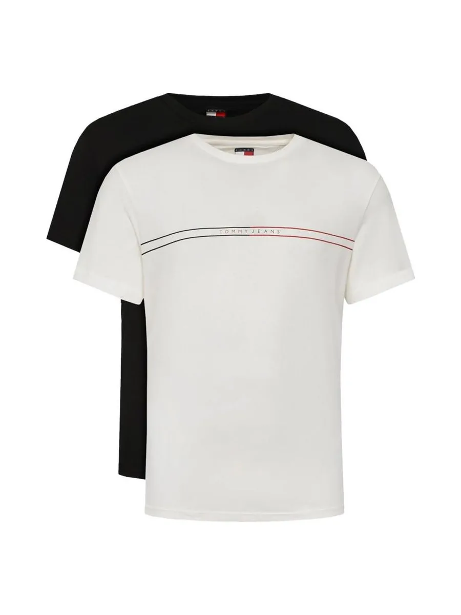Set de 2 T-shirts Noir/Blanc Homme Tommy Jeans Entry Graphic 2