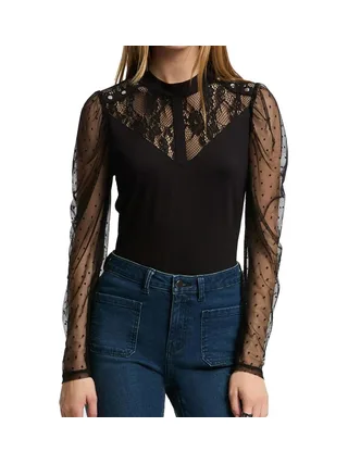 T-Shirt Manches Longues Noir Femme Morgan TSAGE 1
