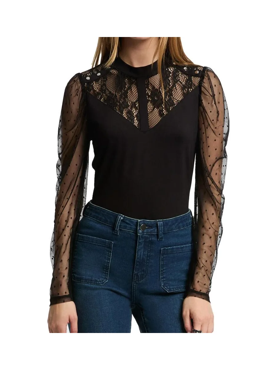 T-Shirt Manches Longues Noir Femme Morgan TSAGE 2