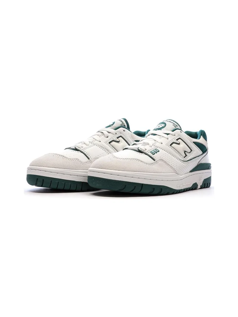 Baskets Blanches/Vertes Homme New Balance BB550 7