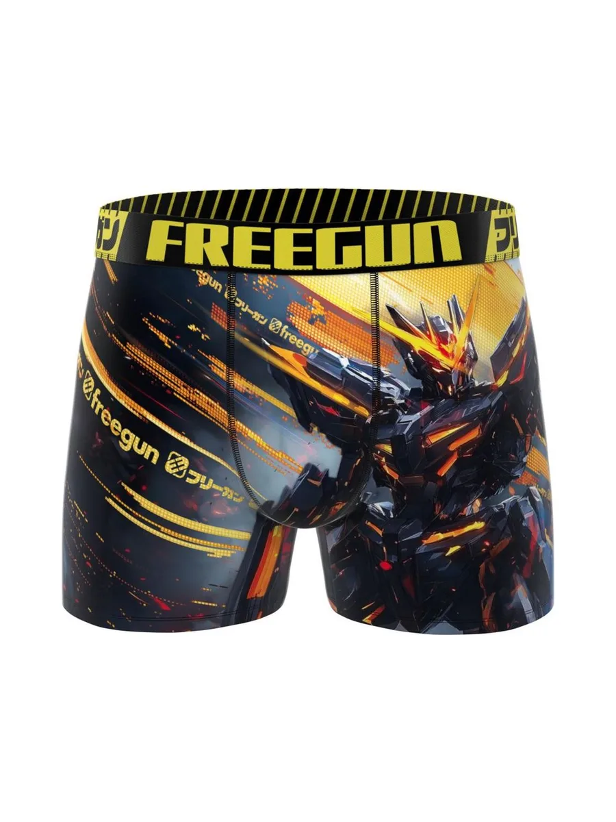 Boxer Noir/Jaune Homme Freegun Robot 2