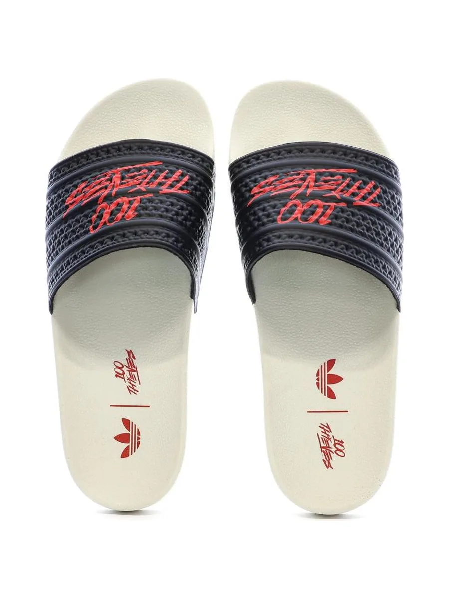 Claquettes Noires/Blanches Homme Adidas 100t Adilette 4