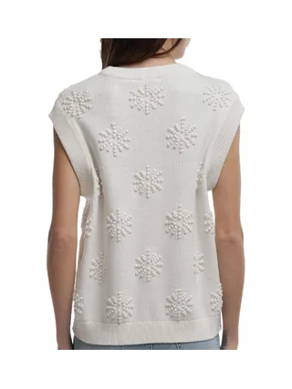 Pull Sans Manches Blanc Femme Teddy Smith Eva 2