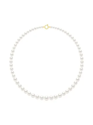 Collier Véritables Perles d'Eau Douce Semi-Rondes 5-11 mm — Or Jaune 375 Millièmes — 50 cm 1