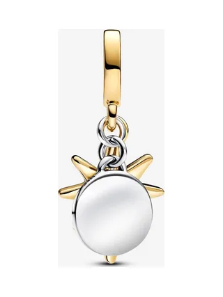 Pandora - Charm Étoile Ngravable 14k gold plated double + rond brilliant lab-grown diamond 3