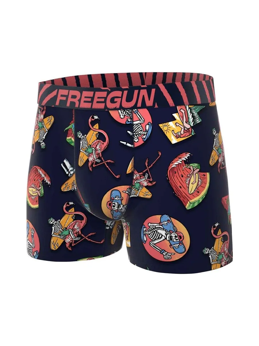 Boxer Marine/Rose Homme Freegun Skate 2