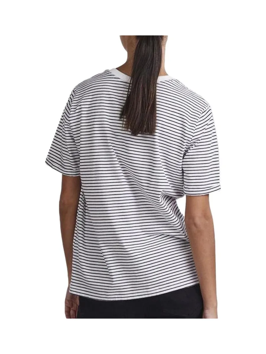 T-shirt Blanc à rayures Femme Pieces Ria 3
