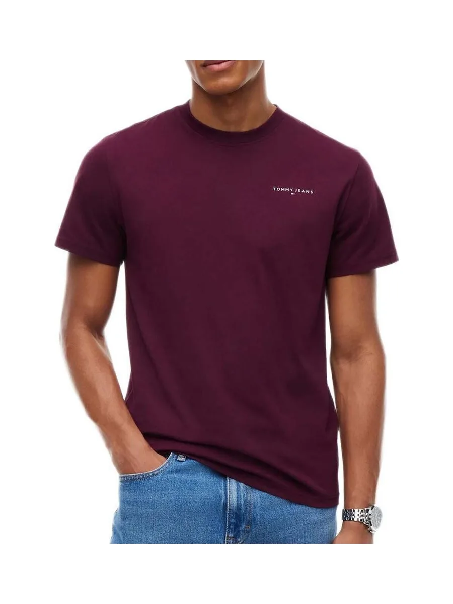 T-shirt Bordeaux Homme Tommy Hilfiger Tjm Slim Linear 2