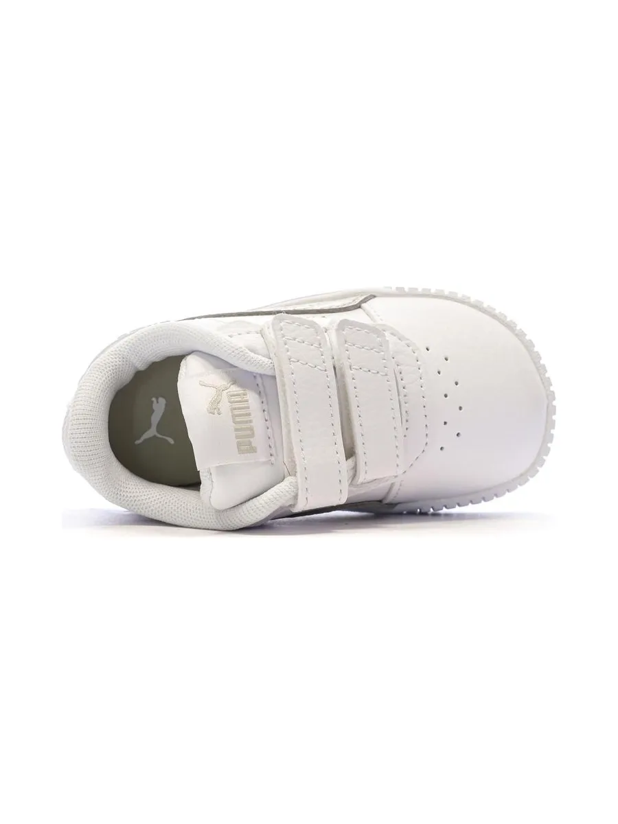 Baskets Blanches/Beiges Fille Puma Carina 2.0 5