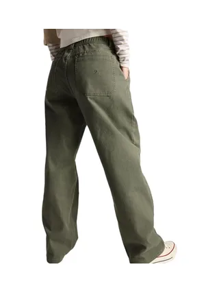 Pantalon Baggy Kaki Femme Converse Harbor Utility 2