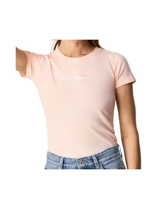 T-shirt Rose Femme Pepe Jeans New Virginia 1