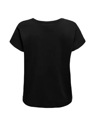 T-Shirt Noir Femme ONLY Mally Life 2